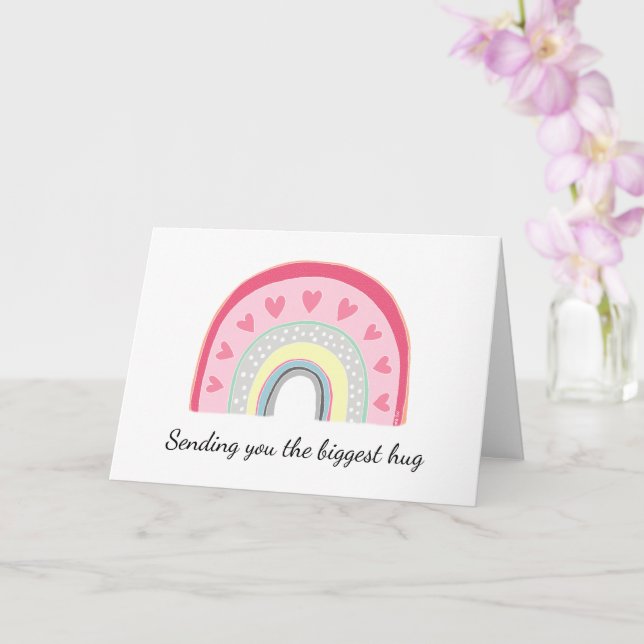 Cartão O Arco-Íris te mandando o maior abraço fofo. (Orquídea)