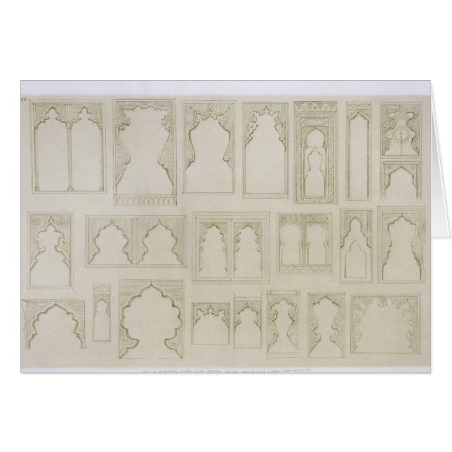 Cartão O arco islâmico e de Moorish projeta para os (Frente Horizontal)