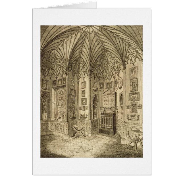 Cartão O armário, gravado por T. Morris, 'de Descript (Frente)