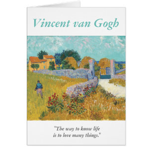 Cartão O Artista Van Gogh Cita Adora Muitas Coisas