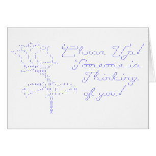 Cartão O ASCII aumentou - elogio acima