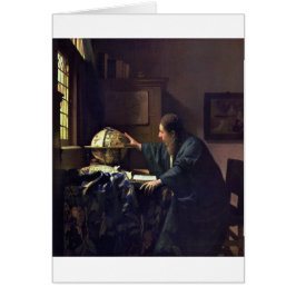 Cartão O astrônomo de Johannes Vermeer