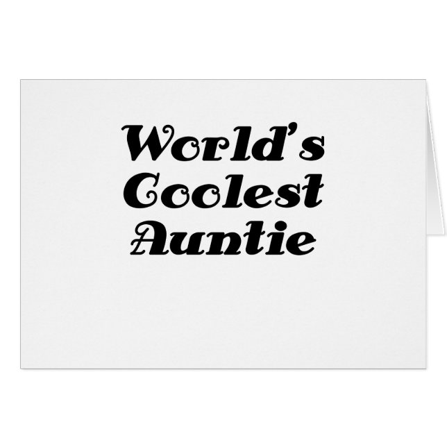 Cartão O Auntie o mais fresco dos mundos (Frente Horizontal)