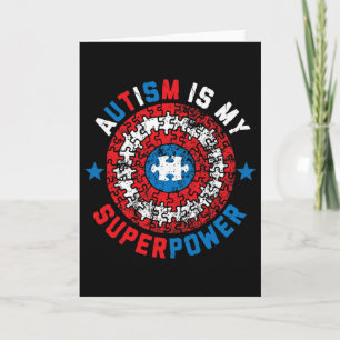 Cartão O Autismo É Meu Superpoder Conscientização do Auti
