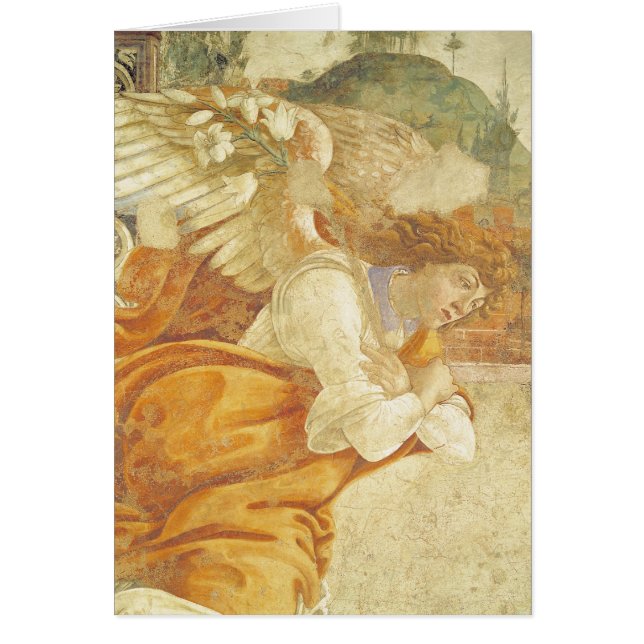 Cartão O aviso, detalhe do arcanjo (Frente)