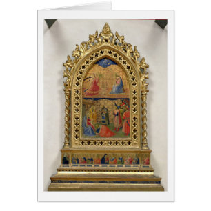 Cartão O aviso e a adoração dos Magi (te