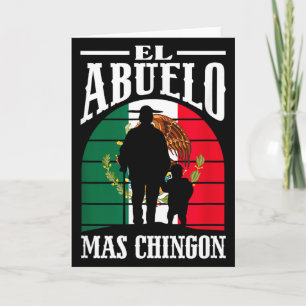 Cartão O Avô Mais Chingon Engraçado México Mexicano Vô