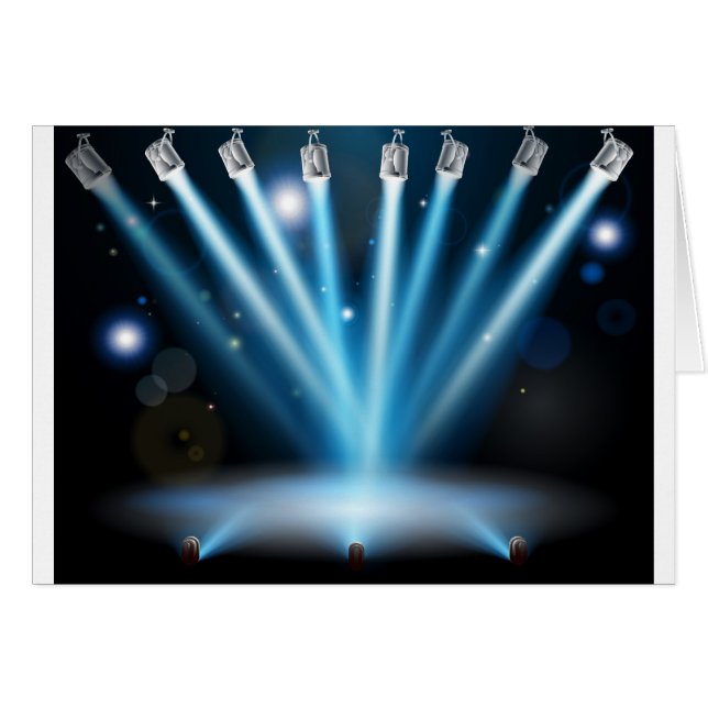 Cartão O azul ilumina o conceito (Frente Horizontal)