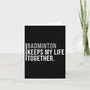 Cartão O Badminton Está Chamando Declínio Aceitar Dito Di