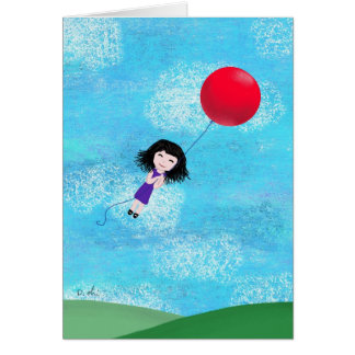 Cartão O balão vermelho