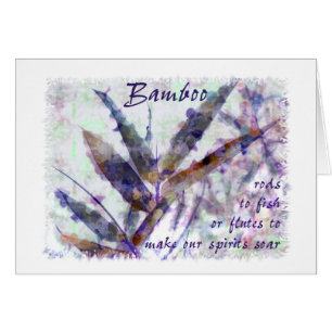 Cartão O bambu em uma chuva delicada… nossos espírito