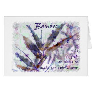 Cartão O bambu em uma chuva delicada… nossos espírito