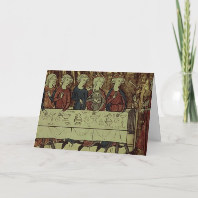 Cartão O Banquete de aniversário de Nubien, Rei da Armêni (Frente)