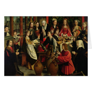 Cartão O banquete do casamento em Cana, c.1500-03