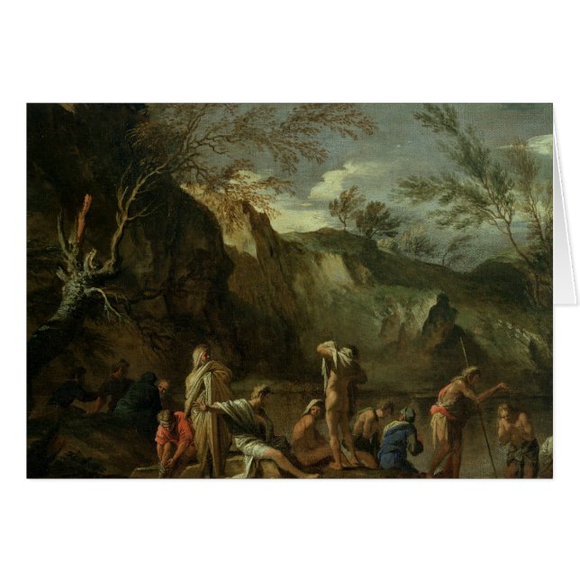 Cartão O baptismo do cristo (Frente Horizontal)