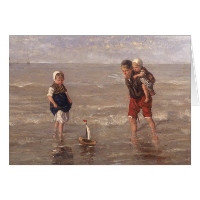 Cartão O barco do brinquedo (Frente Horizontal)