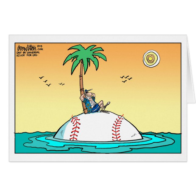 Cartão O basebol é vida (Frente Horizontal)