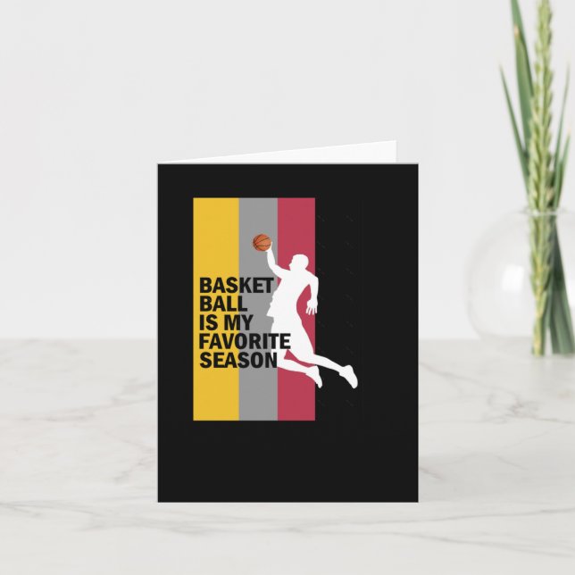 Cartão O Basquete É A Minha Estação Favorita 10 (Frente)