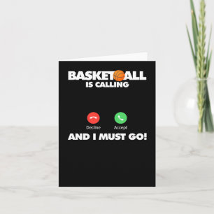Cartão O Basquete Está Ligando E Eu Tenho Que Ir