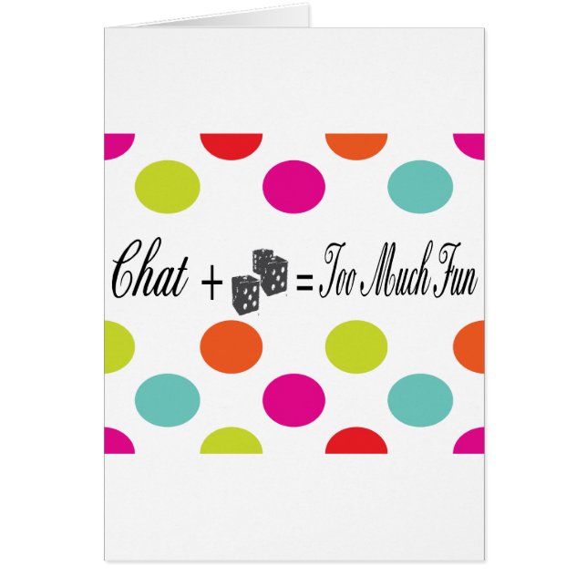 Cartão o bate-papo mais dados iguala demasiado (Frente)