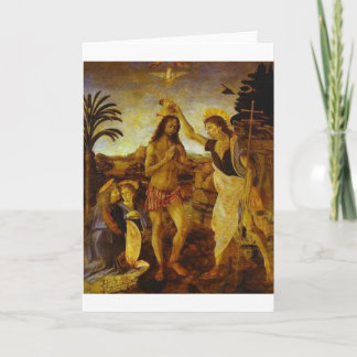 Cartão O batismo do Cristo