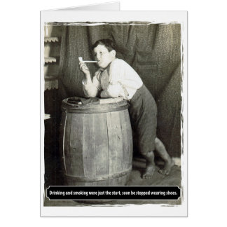 Cartão O bebendo e o Fumar eram apenas o começo