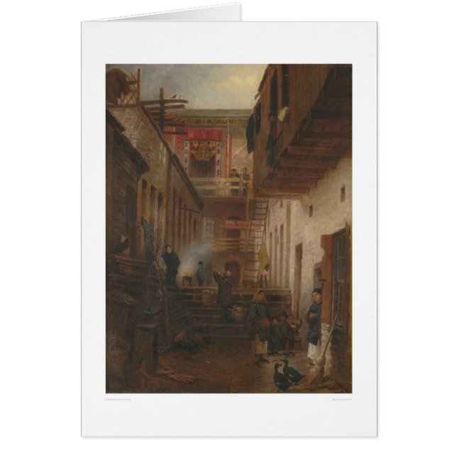 Cartão O beco de Chinatown, canta a lavagem de Yuen & (Frente)