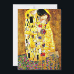 Cartão O Beijo de Gustav Klimt<br><div class="desc">A pintura de Beijo, belas artes pelo artista austríaco Gustav Klimt</div>