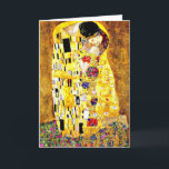 Cartão O Beijo de Gustav Klimt, belas artes<br><div class="desc">A famosa pintura de arte Beijo por Gustav Klimt</div>