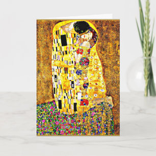 Cartão O Beijo, famosa pintura de Gustav Klimt