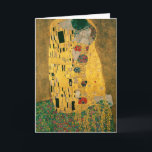 Cartão O Beijo - Gustav Klimt<br><div class="desc">Famoso quadro romântico de Gustav Klimt. O Beijo é uma bela obra-prima para verdadeiros amantes da arte excelente.</div>
