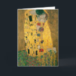 Cartão O Beijo - Gustav Klimt<br><div class="desc">Famoso quadro romântico de Gustav Klimt. O Beijo é uma bela obra-prima para verdadeiros amantes da arte excelente.</div>