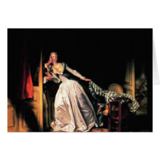 Cartão O beijo roubado por Jean-Honore Fragonard