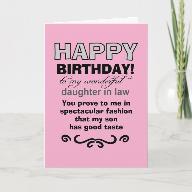 Cartão O bom gosto do filho de aniversário (Frente)