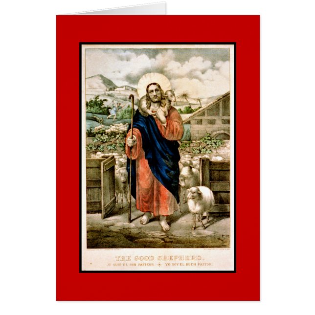 Cartão O bom pastor (Frente)