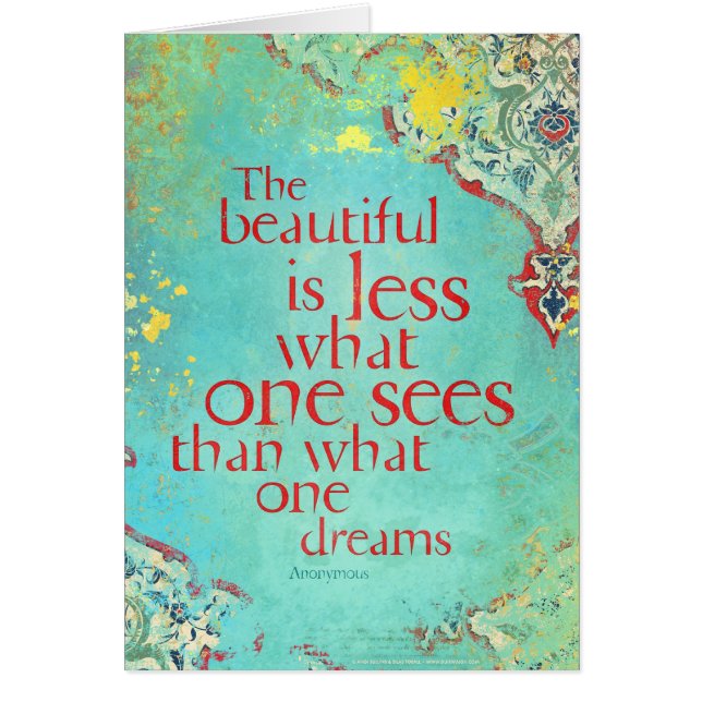 Cartão O bonito é menos… (Frente)