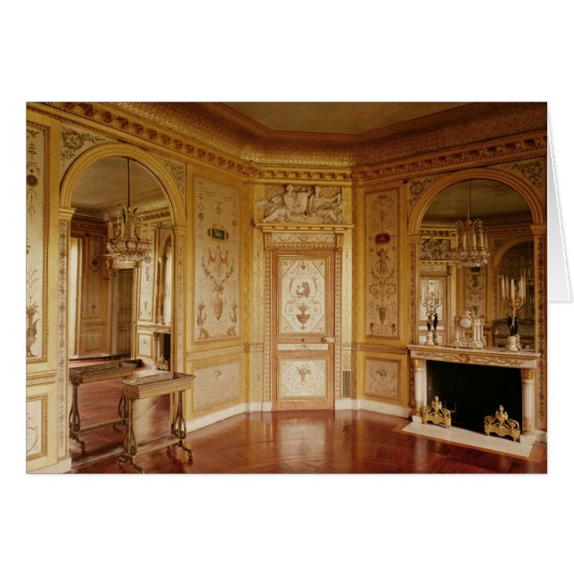 Cartão O Boudoir de Marie-Antoinette decorou em 1785 (Frente Horizontal)