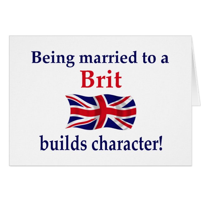 Cartão O Británico constrói o caráter (Frente Horizontal)