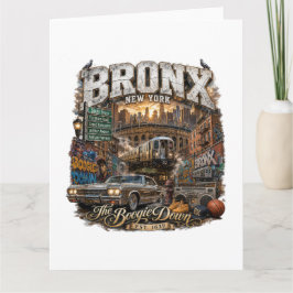 Cartão O Bronx Nova York Boogie Down Colagem Urbana