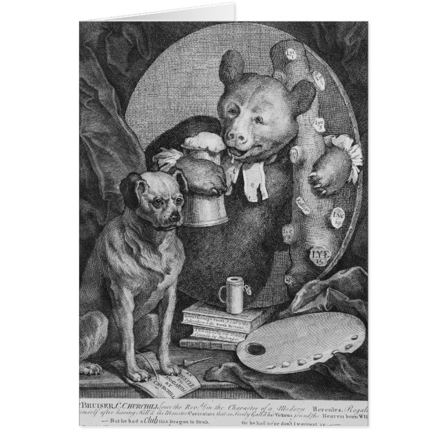 Cartão O Bruiser Charles Churchill, uma vez que (Frente)