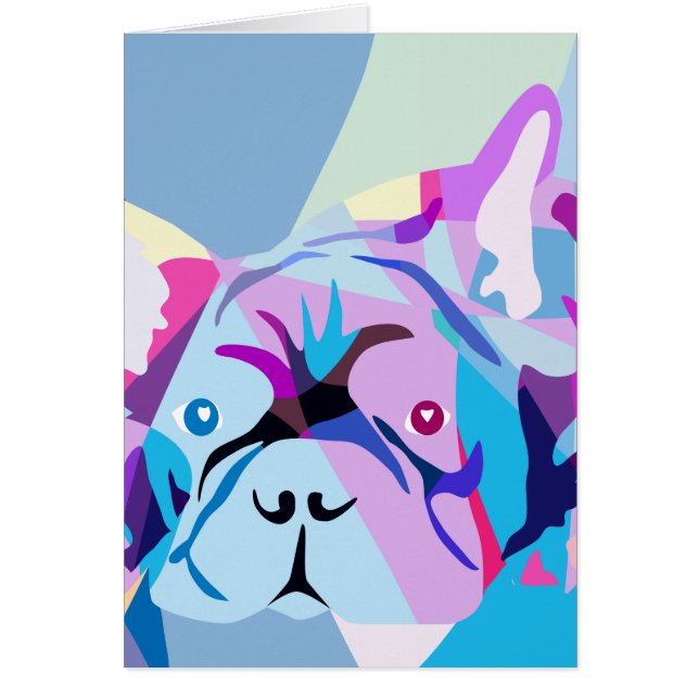 Cartão O Bulldog francês (Frente)