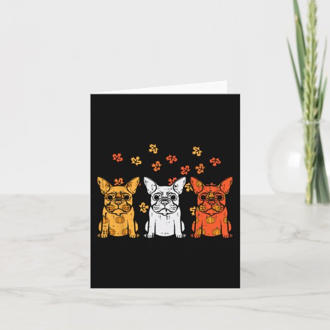 Cartão O Bulldog Francês Cai Em Francês (Frente)