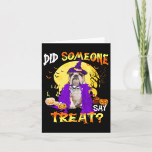 Cartão O Cachorro Halloween Alguém Disse Tratar