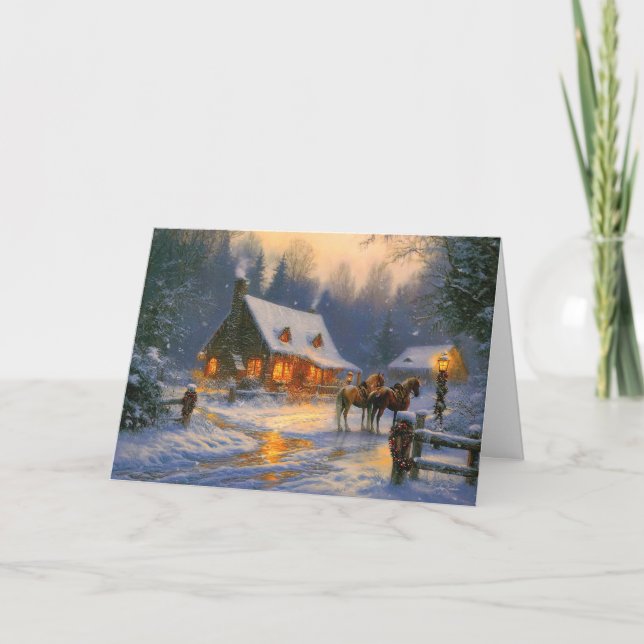 Cartão O calor do inverno e a Graça de Férias (Frente)