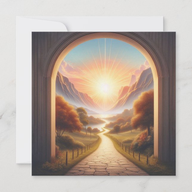 Cartão O caminho certo (Proverbs 4:18 ESV) (Frente)