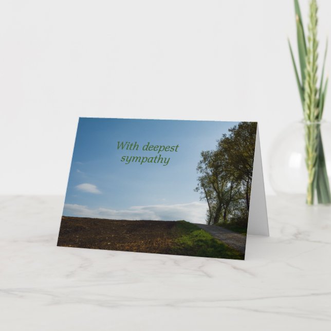 Cartão O caminho - Com sinceras condolências (Frente)