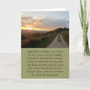 Cartão O Caminho para a Casa Samhain Sunset