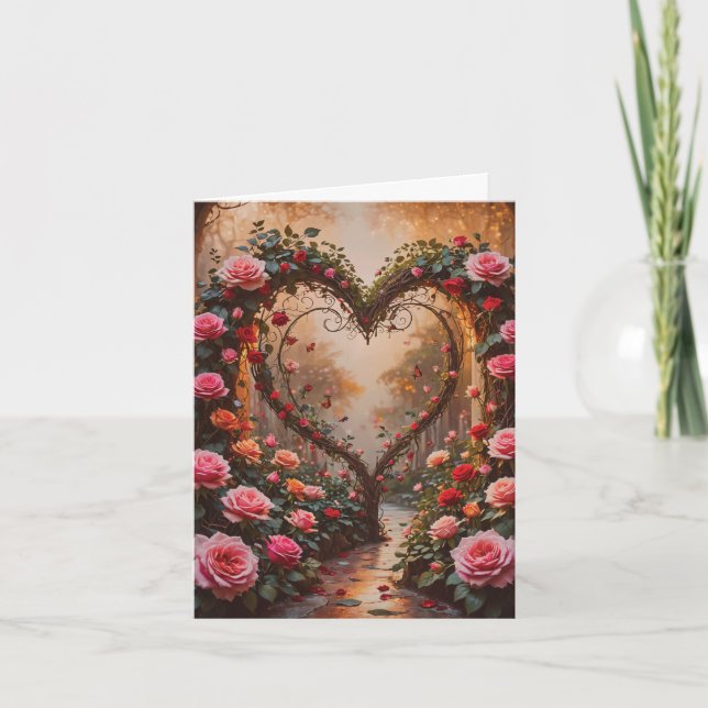 Cartão O Caminho para o Meu Coração de Namorada (Frente)