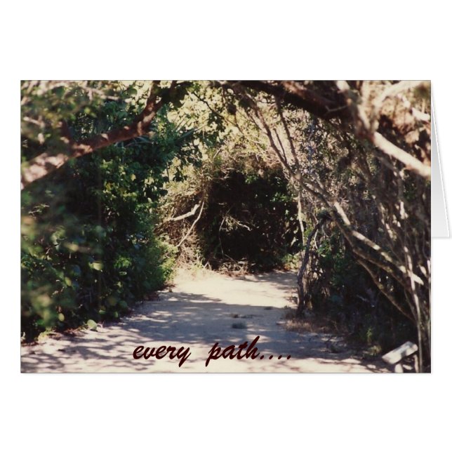 Cartão o caminho... pelo salgueiro de paz. (Frente Horizontal)