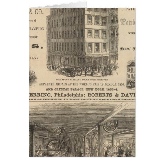 Cartão O campeão de patentes de Herring Safes (Frente)